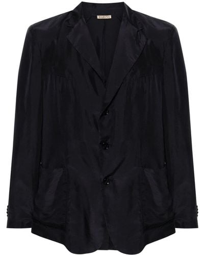 Barena シルク シングルジャケット - ブラック