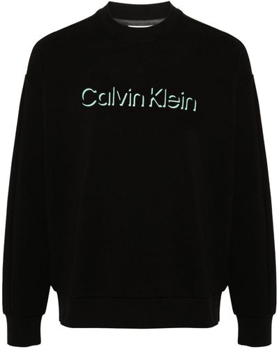 Calvin Klein Logo-embossed Sweatshirt - Black