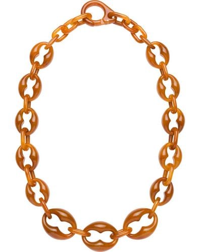 Prada Chain-effect Necklace - Brown
