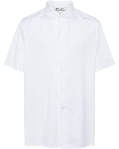 Bally Chemise en coton à manches courtes - Blanc