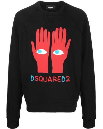 DSquared² ディースクエアード グラフィック スウェットシャツ - ブラック
