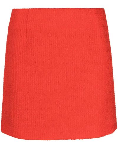 Blazé Milano Coci Tweed Wool-blend Mini Skirt - Red