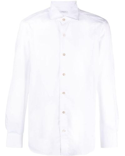 Boglioli Long-sleeved Cotton Shirt - White