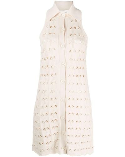 Sportmax Rivolo Crochet Short Dress - Natural