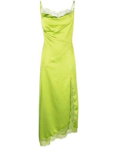 Pinko Robe longue à ourlet en dentelle - Vert