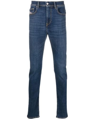 DIESEL Skinny-Jeans mit Logo-Patch - Blau