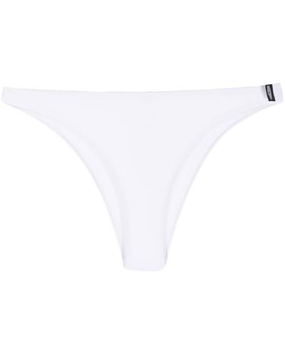 Moschino Bas de bikini à taille basse - Blanc