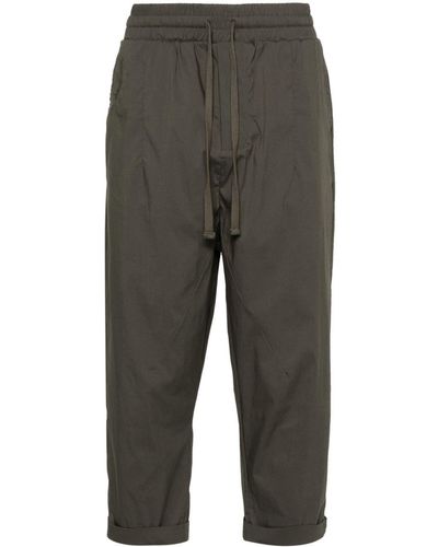 Thom Krom Elasticated-waist Cropped Pants - Gray