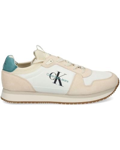 Calvin Klein Baskets à design colour block - Blanc