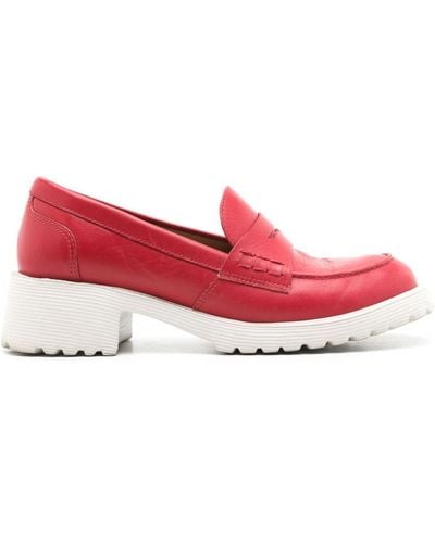 Sarah Chofakian Ully Leather Loafers - Red