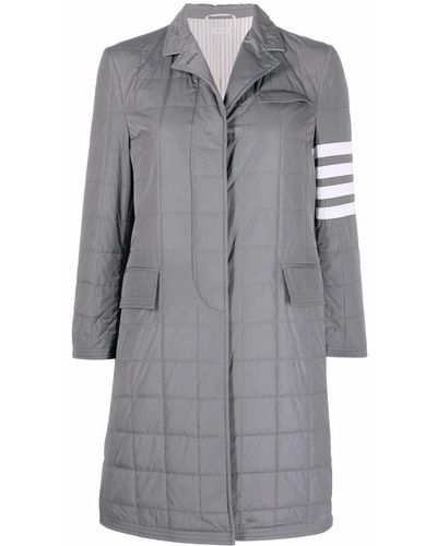 Thom Browne Quilted Chesterfield Coat - Grey