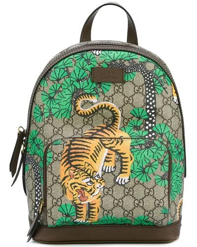Gucci Bengal Tiger Print Backpack - Multicolor