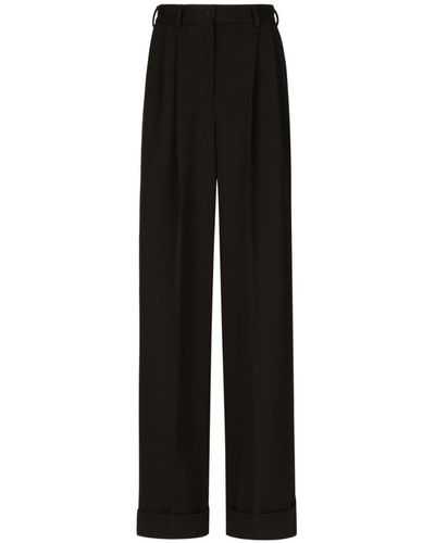 Dolce & Gabbana Pantalon ample à plis - Noir