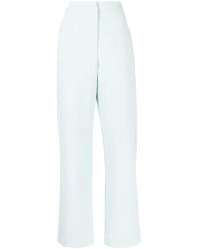 Paris Georgia Basics Crepe Wide-leg Pants - White