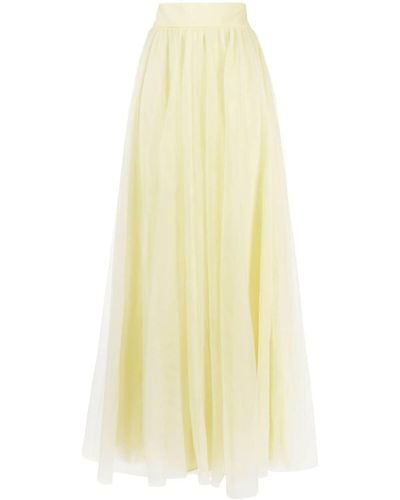 Zimmermann Long Tulle Skirt - Yellow