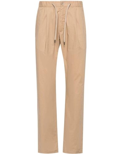 Herno Inverted-pleat Tapered Pants - Natural