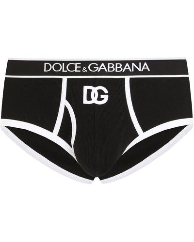 Dolce & Gabbana Brandon Slip mit Logo-Patch - Schwarz