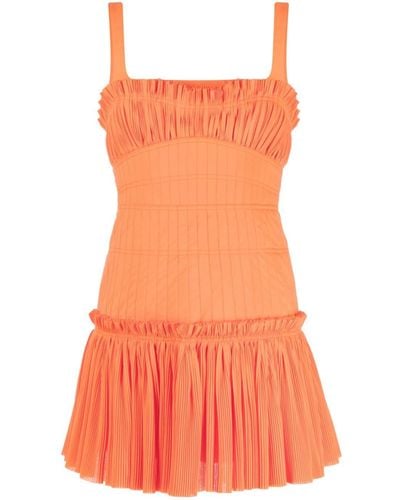 Acler Dartnell Pleated Minidress - Orange