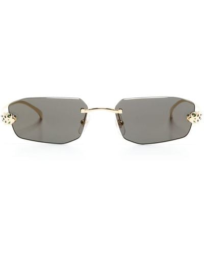 Cartier Panthère De Cartier Sunglasses - Unisex - Metal - Gray