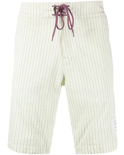Thom Browne Striped Swimming Shorts - White