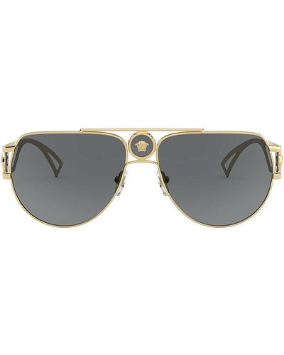 Versace Eyewear Gafas de sol Medusa estilo aviador - Gris