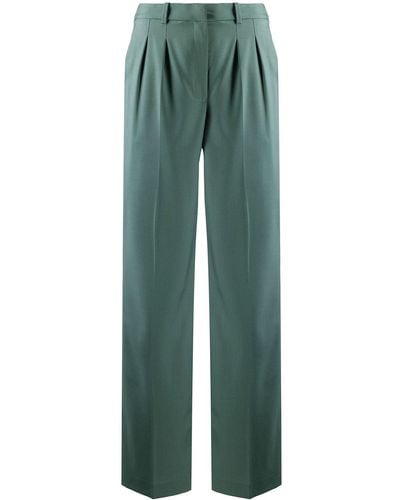 Loulou Studio Tailored Wool Trousers - Green