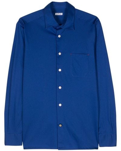 Kiton Long-sleeve cotton shirt - Blu