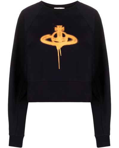 Vivienne Westwood T-shirt en coton à imprimé Orb - Noir