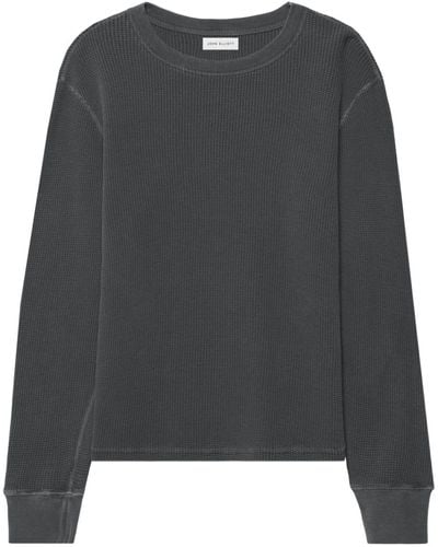 John Elliott Waffle-knit Cotton Sweater - Gray
