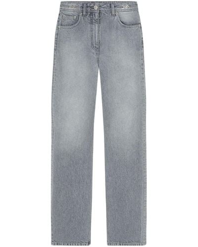 Versace Straight-Leg-Jeans mit hohem Bund - Grau