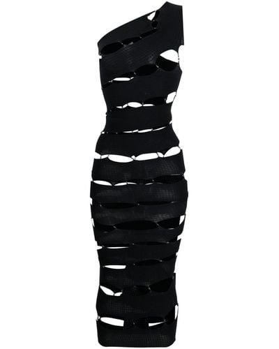 Rui Cut-out One-shoulder Dress - Black