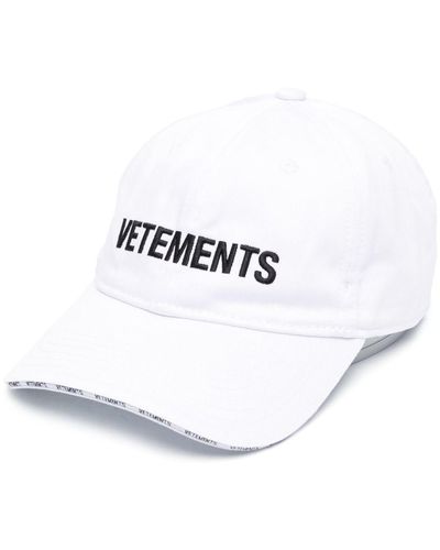 Vetements Logo-embroidered Baseball Cap - White