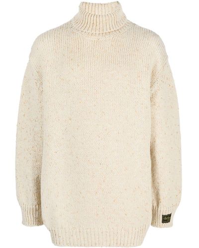 Raf Simons Roll-neck Sweater - Natural