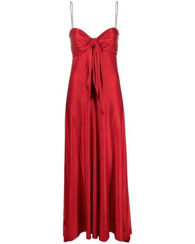 Alexandre Vauthier Bow-detail Sleeveless Long Dress - Red