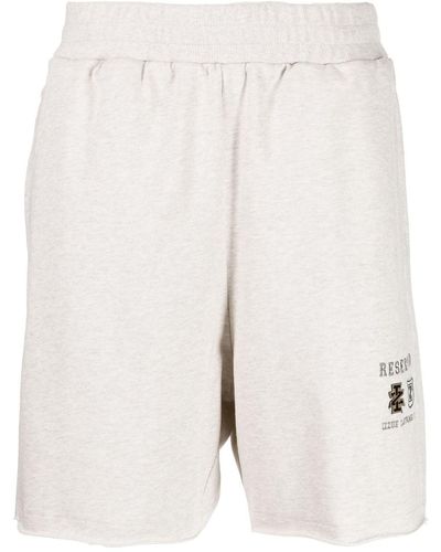 Izzue Logo-print Cotton Shorts - White