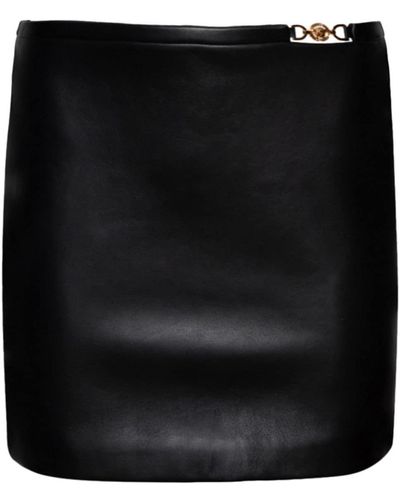 Versace Medusa '95 Leather Miniskirt - Black