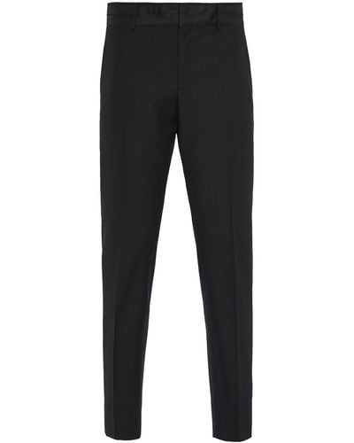 Prada Cropped Tailored Trousers - Black