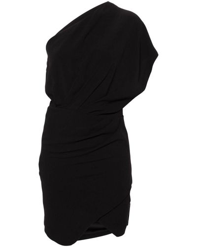 IRO Vestido corto Camelia con hombro descubierto - Negro