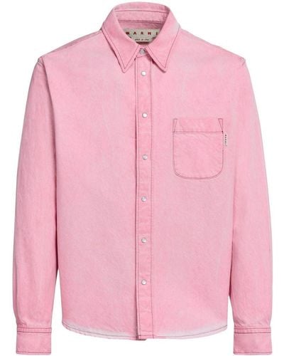 Marni Long-sleeve Button-fastening Shirt - Pink