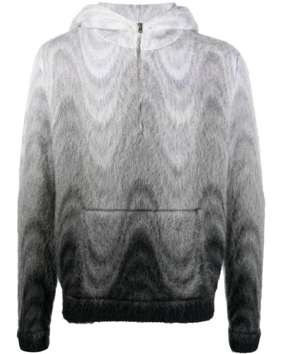 Etro Wavy-pattern Knitted Sweater - Gray