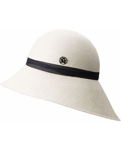 Maison Michel Julianne Cloche Straw Hat - White