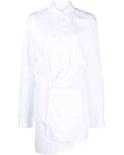 Off-White c/o Virgil Abloh Asymmetrisches Hemdkleid - Weiß