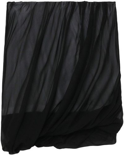 Helmut Lang Minifalda a capas - Negro