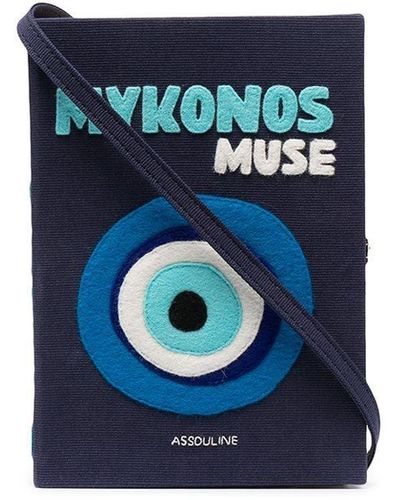 Olympia Le-Tan Mykonos Muse Book Clutch - Blue