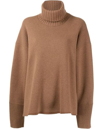 Proenza Schouler Roll-neck Drop-shoulder Sweater - Brown