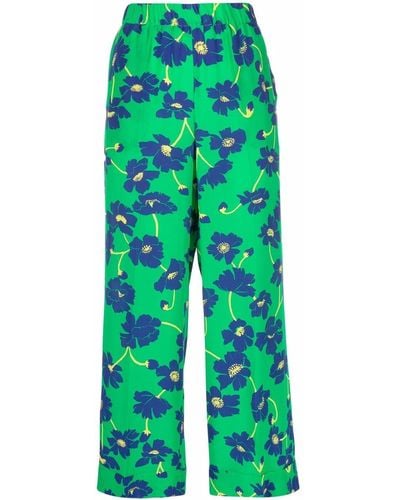 P.A.R.O.S.H. Pantalones con estampado floral - Verde