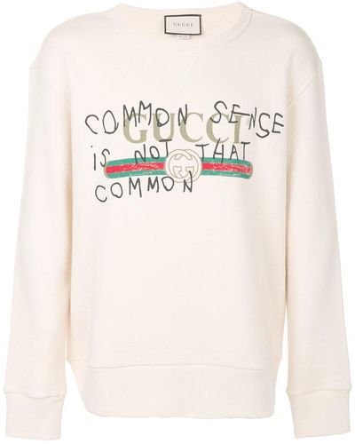 Gucci Common Sense Is Not That Common Sweatshirt - White