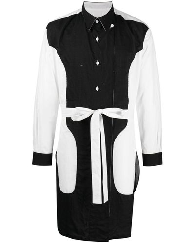 Yohji Yamamoto Camisa con diseño colour block - Negro