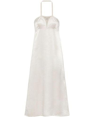 Prada Satin Slip Dress - White