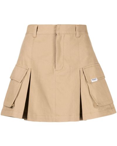 Chocoolate Logo-patch Cargo Miniskirt - Natural